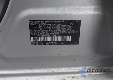 2010 Toyota Rav4 from USA, damaged, VIN 2T3BF4DV9AW080593